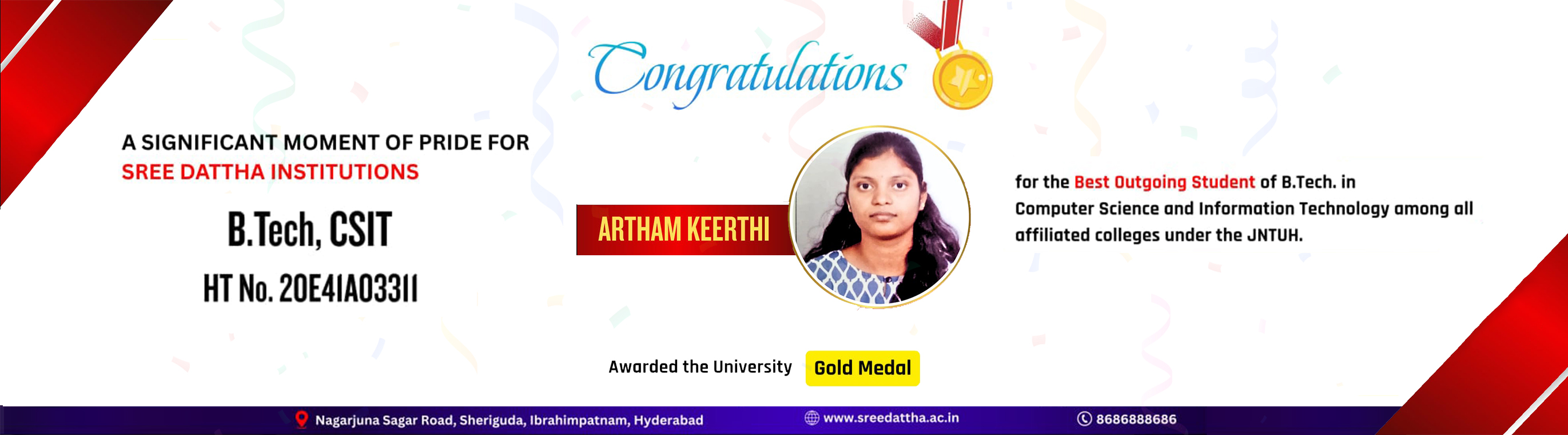 Artham Keerthi Gold Medal